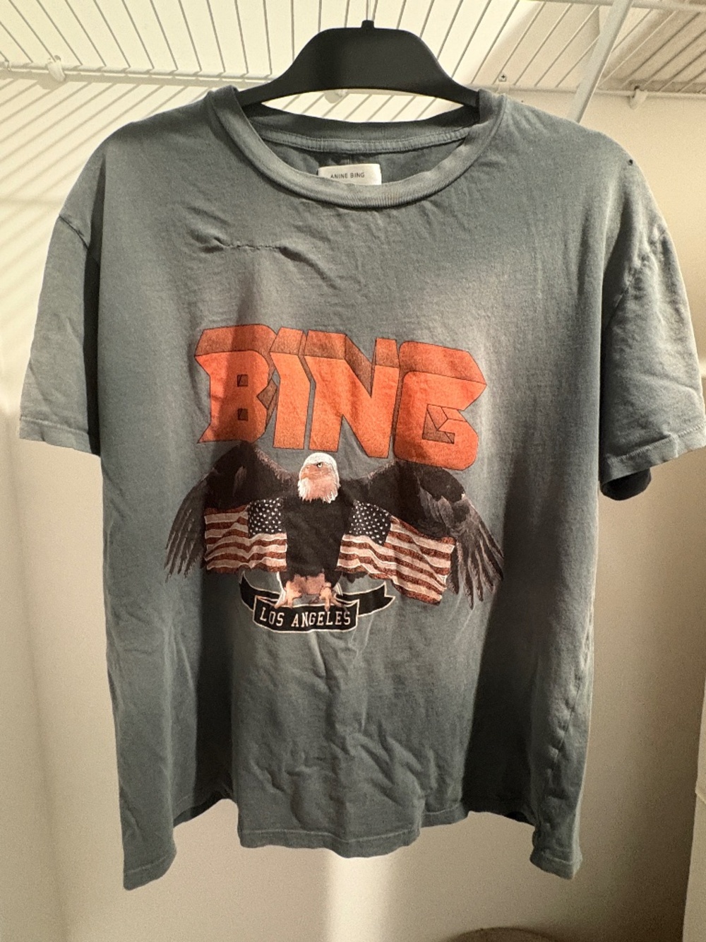 Anine Bing Graphic Eagle Tee - XL